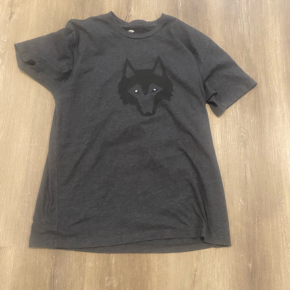 Greyson Gray and Black Minimalist Wolf Tee